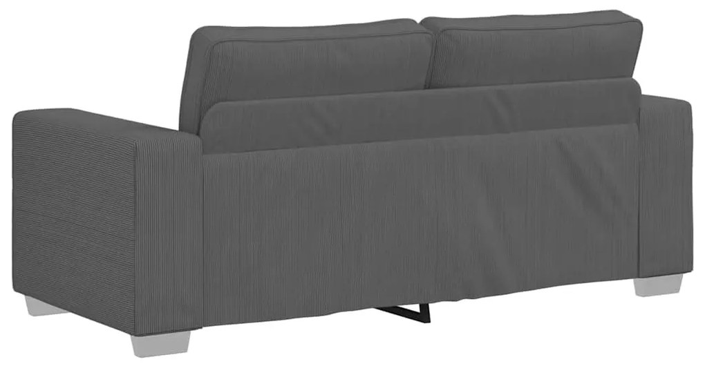 sötétszürke kordbársony szövet loveseat kanapé 140 cm