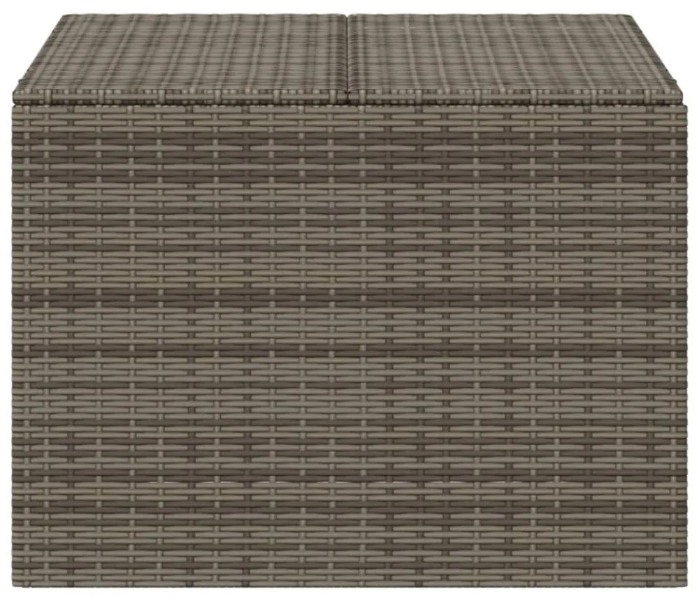 szürke polyrattan kerti tárolóláda 291 L
