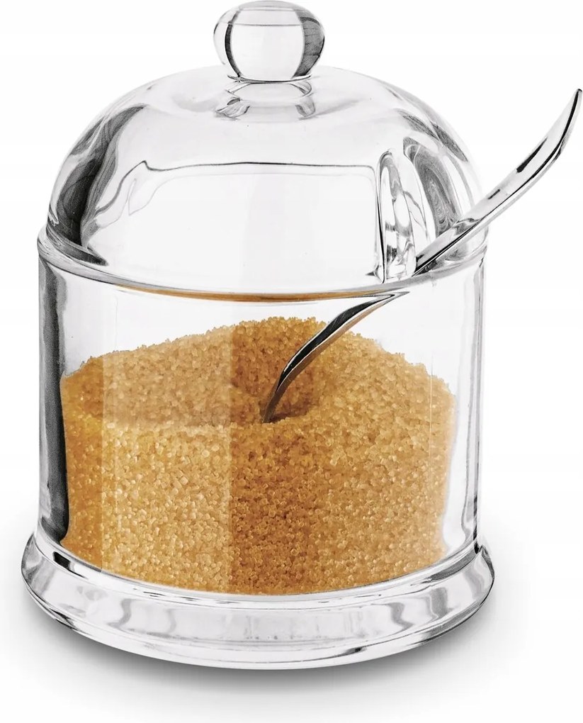 Cukortartó Cukrászda egyenes üveg tartály fedővel Grace 300 ml