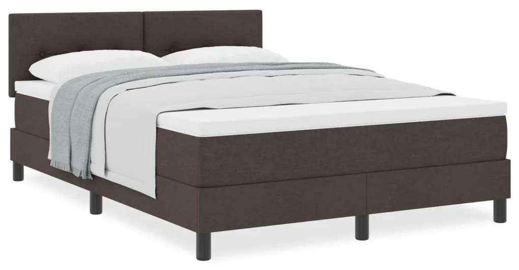 Box Spring Ágy matraccal Sötét Barna 140x200 cm Szövet