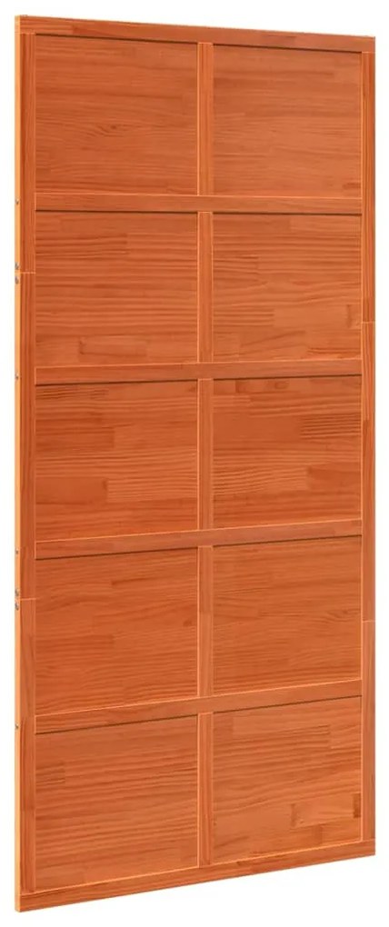 Viaszbarna tömör fenyőfa istálló stílusú ajtó 100x208 cm