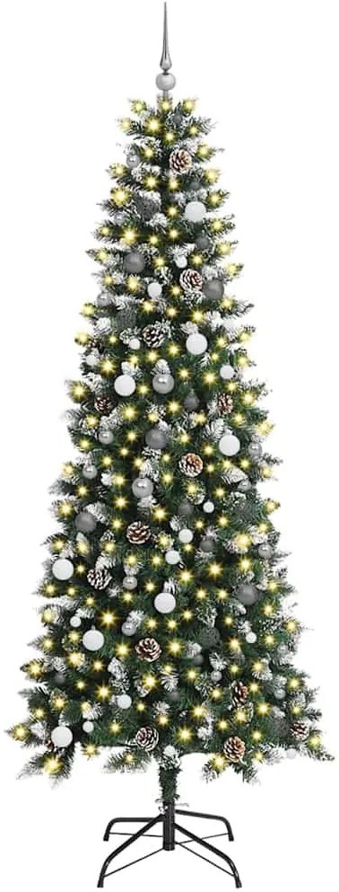 Mű karácsonyfa LED -es lámpákkal Zöld 240 cm PVC