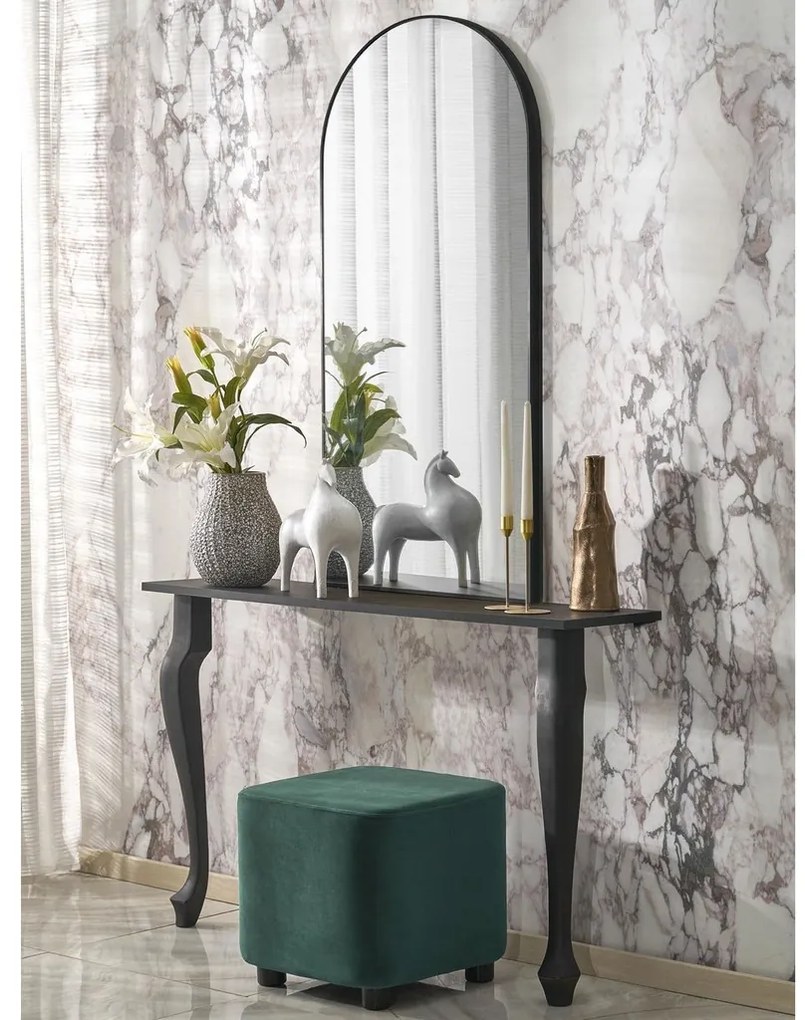 Falkirk fali tükör, ezüst / fekete