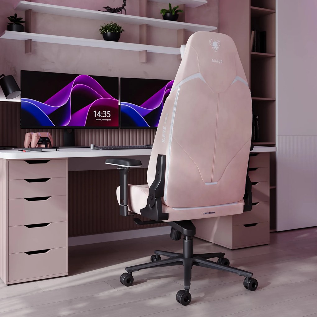 Gamer szék Normal Size fekete-rózsaszín: Diablo X-Eye Prime Akira Pink