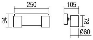 Redo 04-470 - CAMEO irányítható spotlámpa 2xGU10/35W/230V fekete