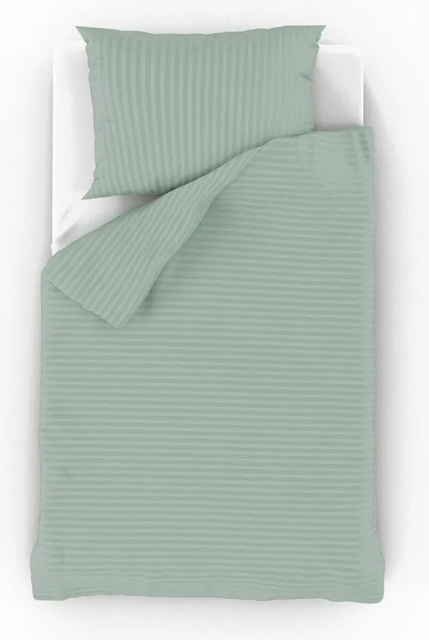 Kvalitex Selyem ágynemű Stripe olíva, 240 x 220cm, 2x 70 x 90 cm, 240 x 220 cm, 2 db 70 x 90 cm