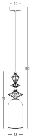 Zambelis 22078 - Csillár zsinóron 1xE27/40W/230V