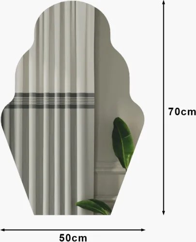 Perilla tükör, fekete, 50 cm