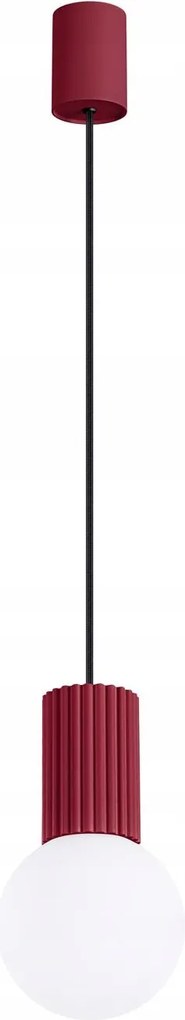 Függő lámpa túlnyúlás G9 kerek bordó modern matt Halo Sollux