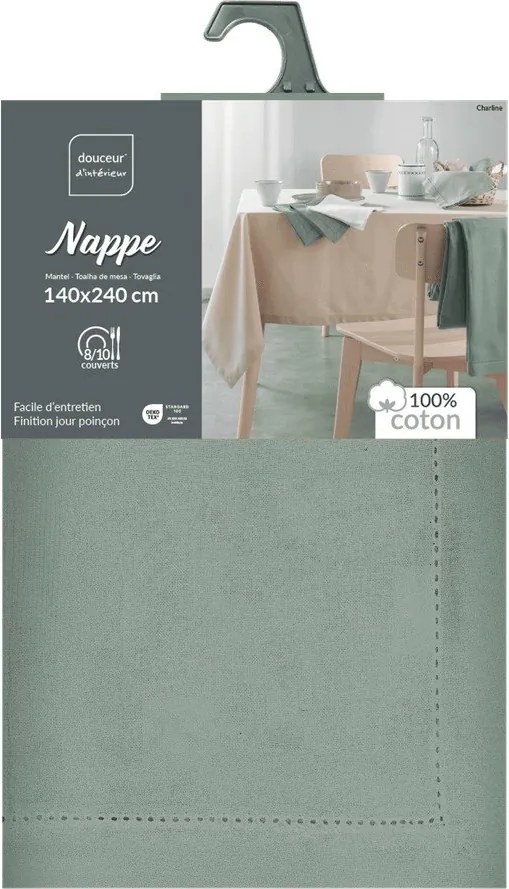 Pamut mosható asztalterítő 140x240 cm Charline – douceur d'intérieur