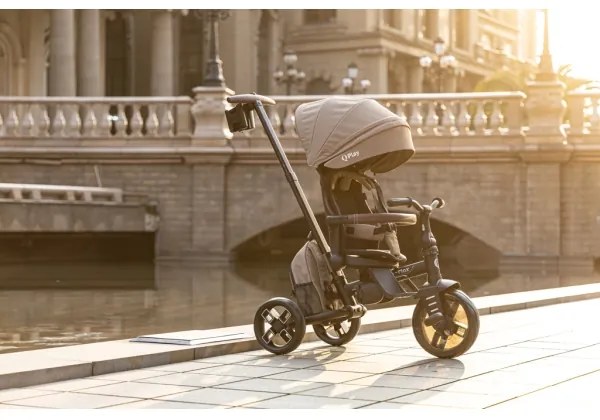 QPlay - Gyermek tricikli 7 az 1-ben COMFO MAX barna