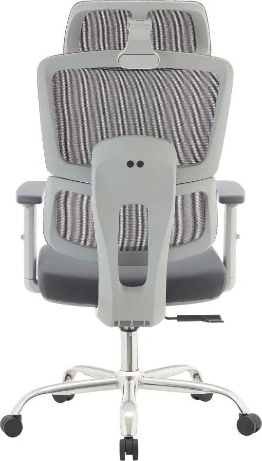 Irodai szék, szürke/króm, teherbírás 150 kg, BYRON