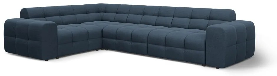 Sötétkék sarokkanapé (bal oldali-L alakú) Kendal – Micadoni