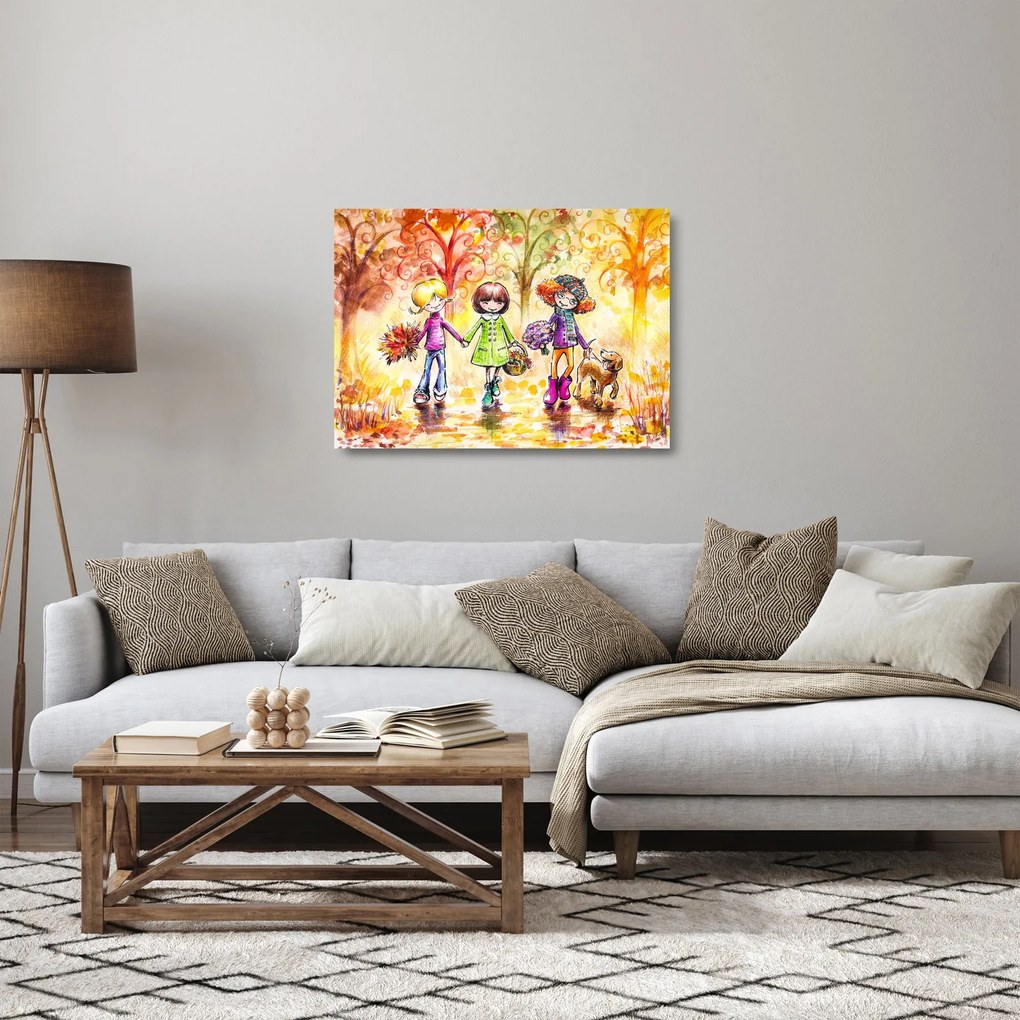 Kép - barátság (üvegen) (70x50 cm)
