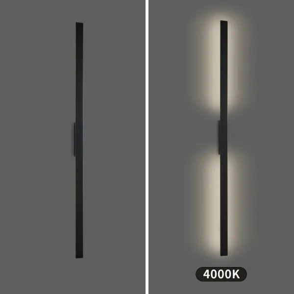 Brilagi - LUNA kültéri fali LED lámpatest 30W/230V 4000K IP65 150 cm fekete CRI 90