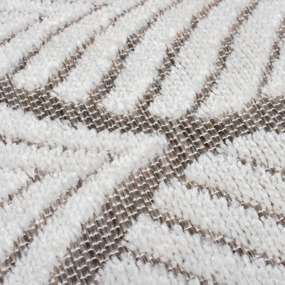 Elefántcsont színű kültéri-beltéri szőnyeg 120x170 cm Elm Leaf – Flair Rugs