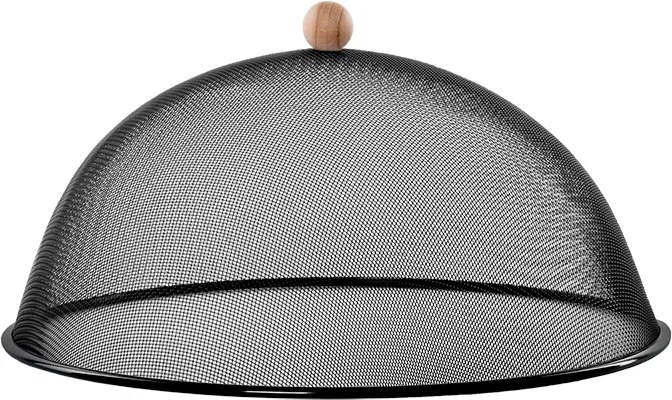 Ételtakaró búra, fekete, L, 43 cm