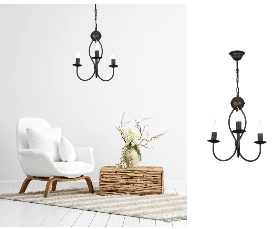 Csillár láncon ARTHUR 3xE14/40W/230V