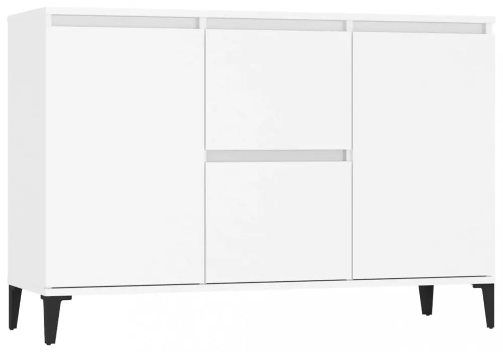 fehér szerelt fa tálalószekrény 102 x 35 x 70 cm