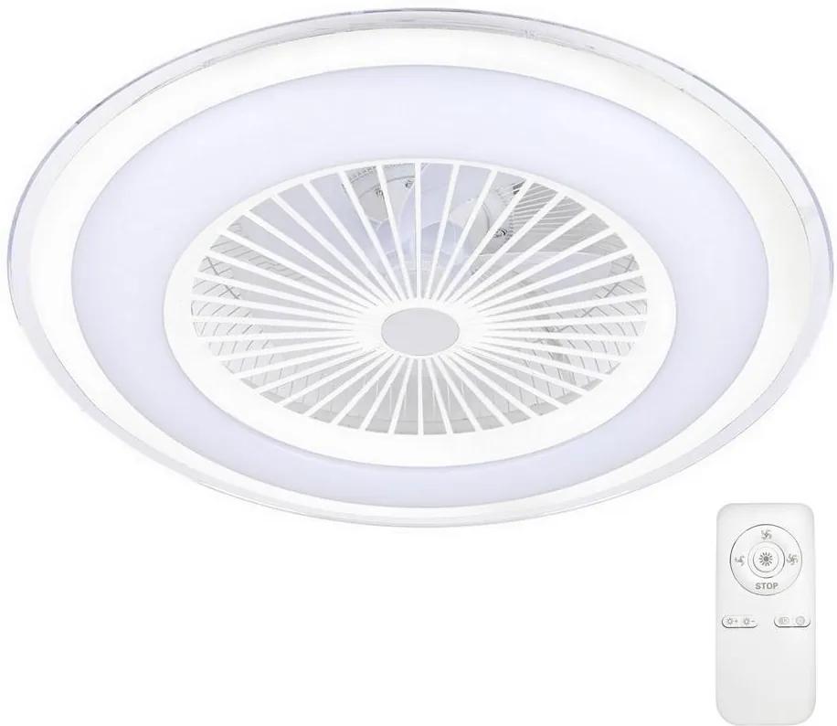Milagro LED Dimmelhető mennyezeti lámpa ventilátorral ZONDA LED/60W/230V fehér + távirányító MI1331