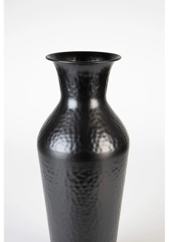 Fekete acél magas váza (magasság 49 cm) Dunja – White Label