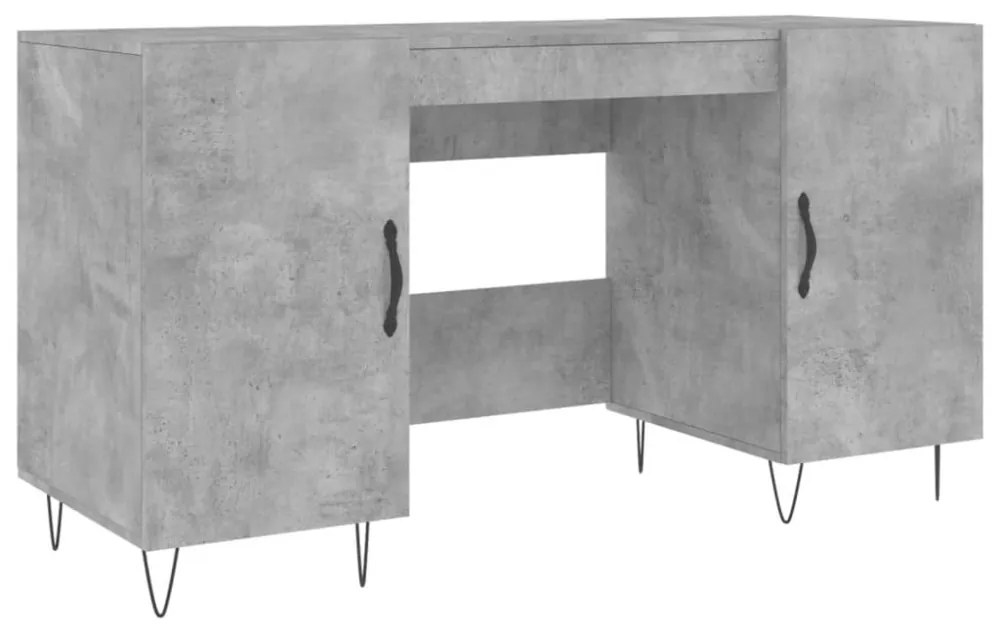betonszürke szerelt fa íróasztal 140 x 50 x 75 cm