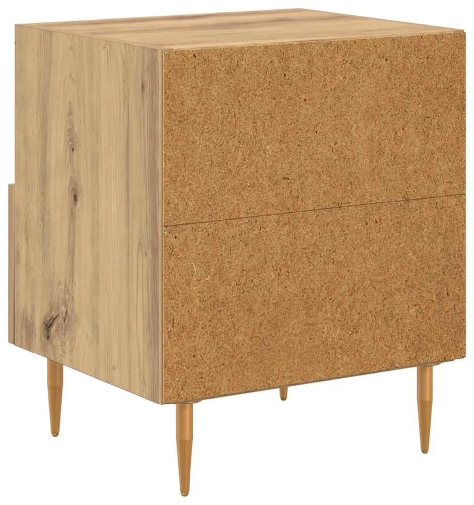 Éjjeli asztal fiókkal 2 pcs Barna 40 x 35 x 47.5 cm Faanyag