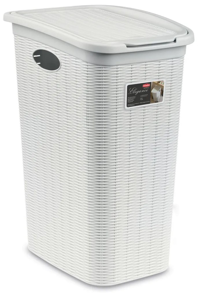 STEFANPLAST Elegance szennyeskosár 36 L, fehér