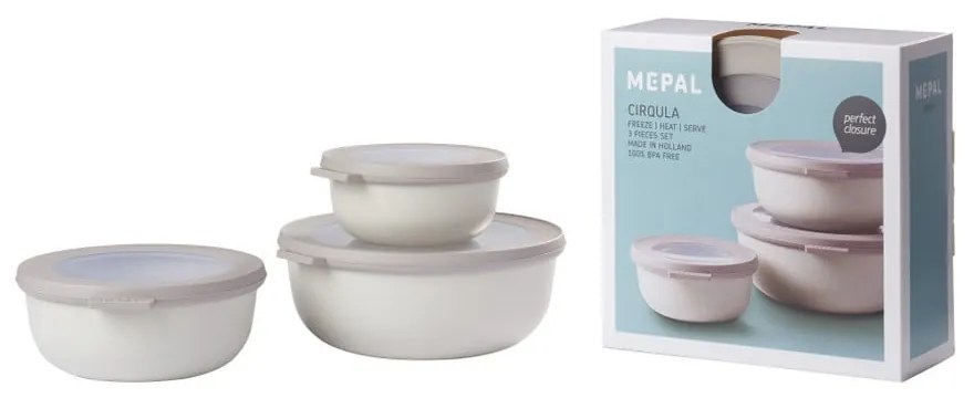 Élelmiszertartó doboz szett 3 db-os Cirqula – Mepal