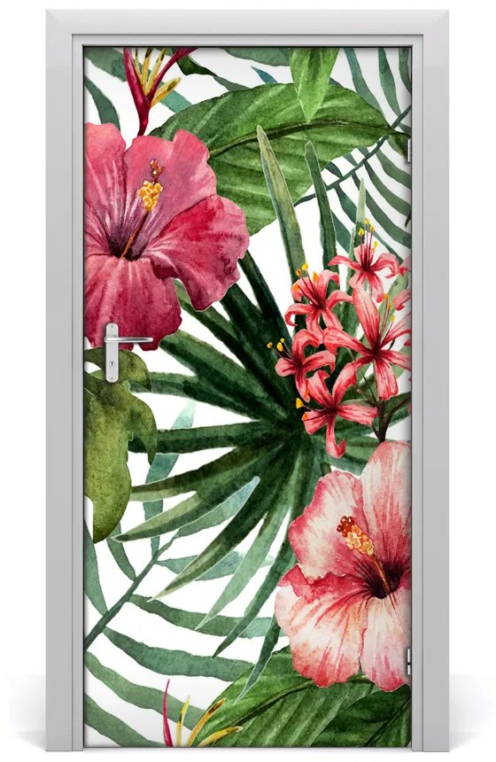 Poszter tapéta ajtóra Hawaii mintás 75x205 cm