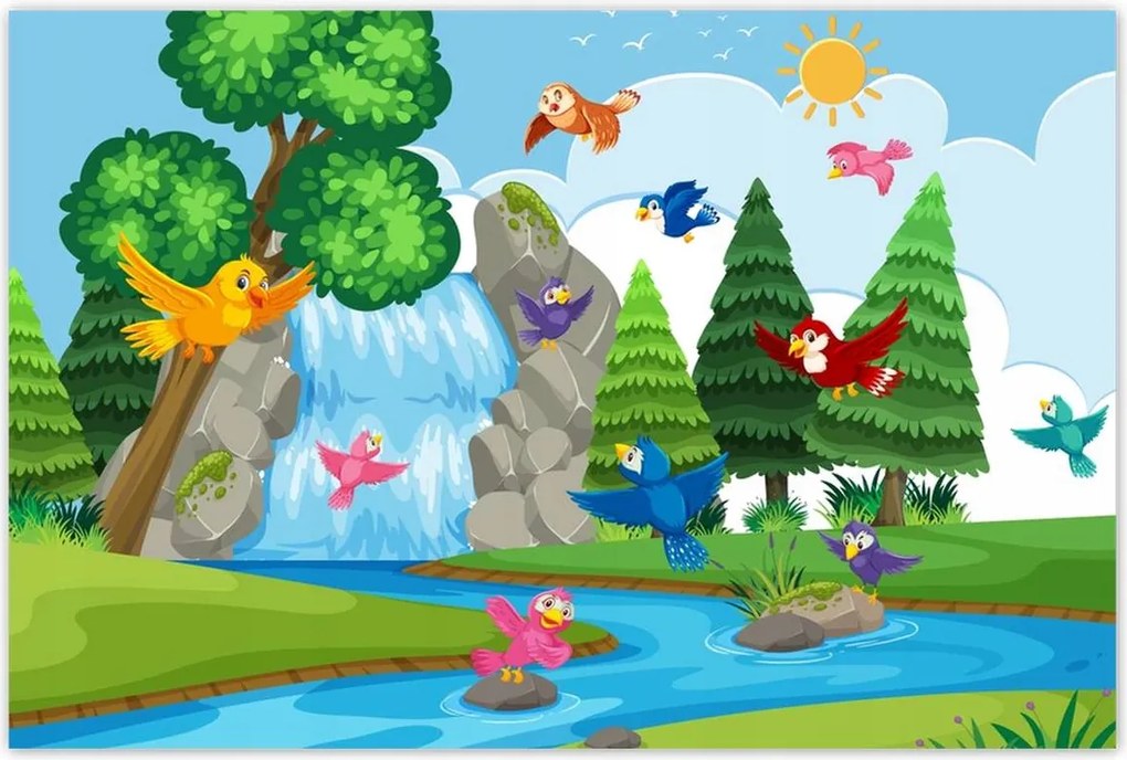 Poszterek 120x80 Állatok Vízesés