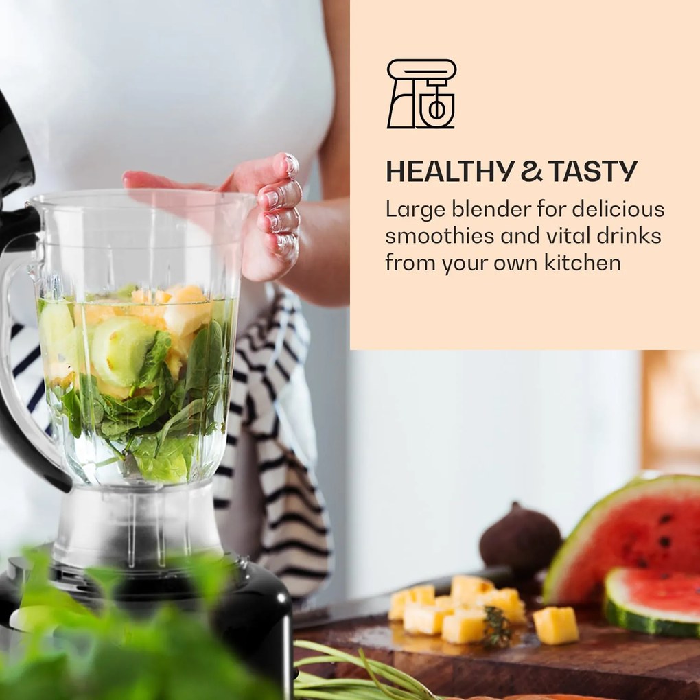 Klarstein Luca, multifunkcionális robotgép, 1000 W, 3 L, fokozatmentes sebességbeállítás, 6 üzemmód