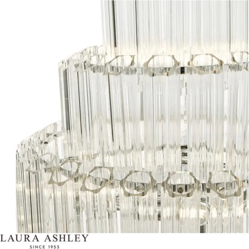 LAURA ASHLEY 3756148-Q GENEVIEVE Kristály Függesztett Lámpa Csiszolt Króm E14 IP20