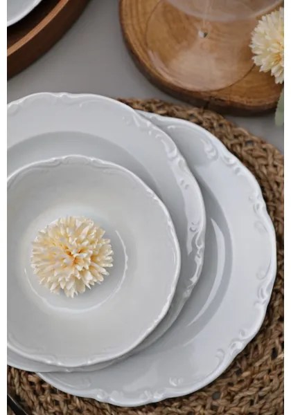 18 részes étkészlet fehér/porcelán