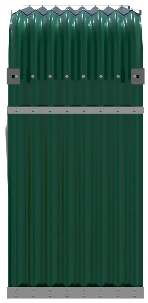zöld horganyzott acél rönktartó 120 x 45 x 100 cm