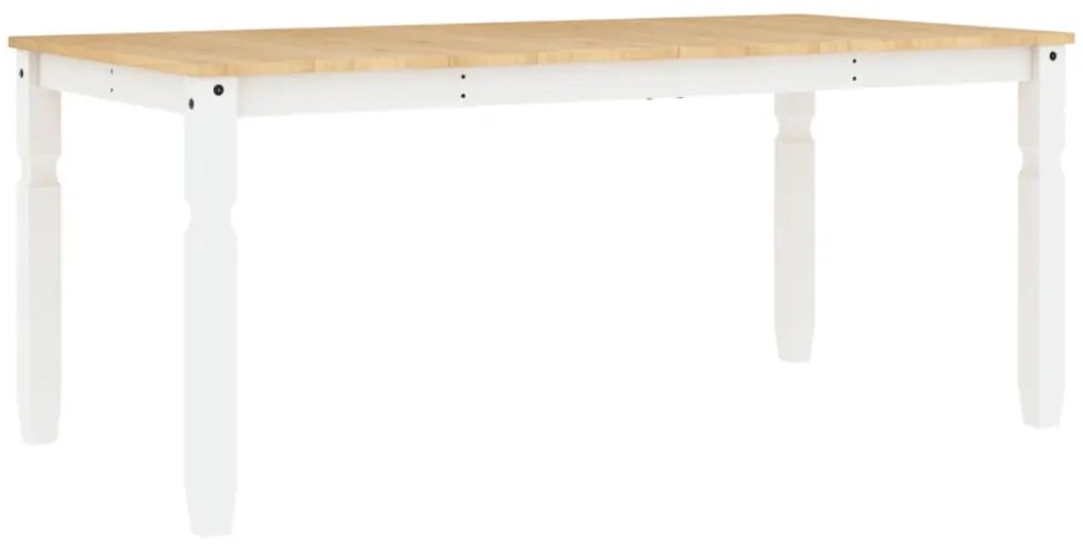Corona fehér tömör fenyőfa ebédlőasztal 180 x 90 x 75 cm