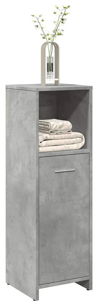 Betonszürke forgácslap fürdőszobaszekrény 30 x 30 x 95 cm