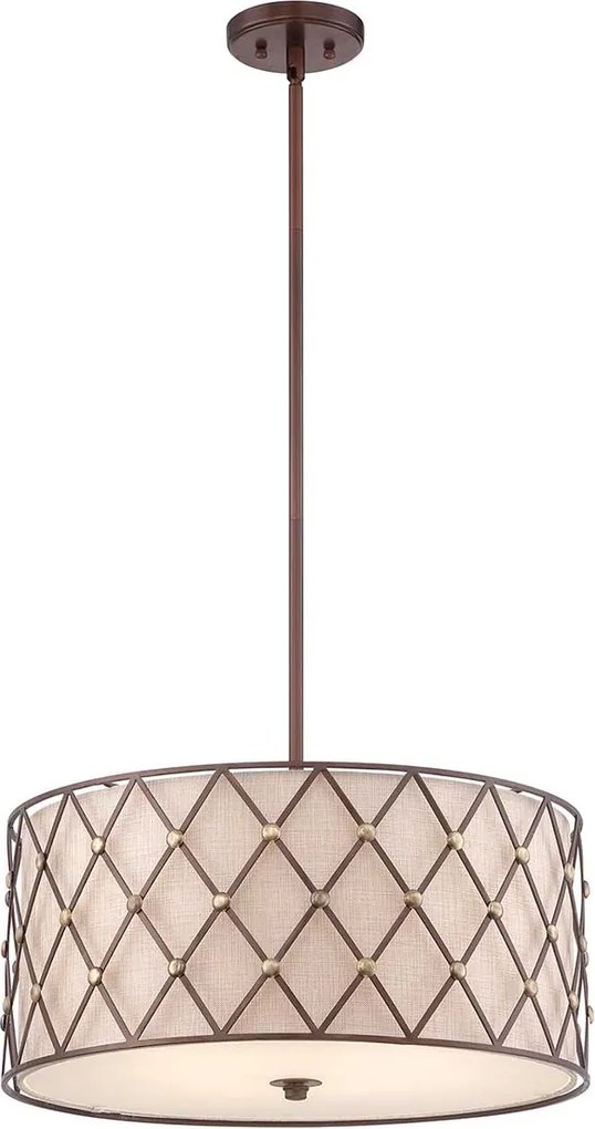 Quoizel klasszikus függeszték brown lattice bézs réz elsqzbrownlatticepl