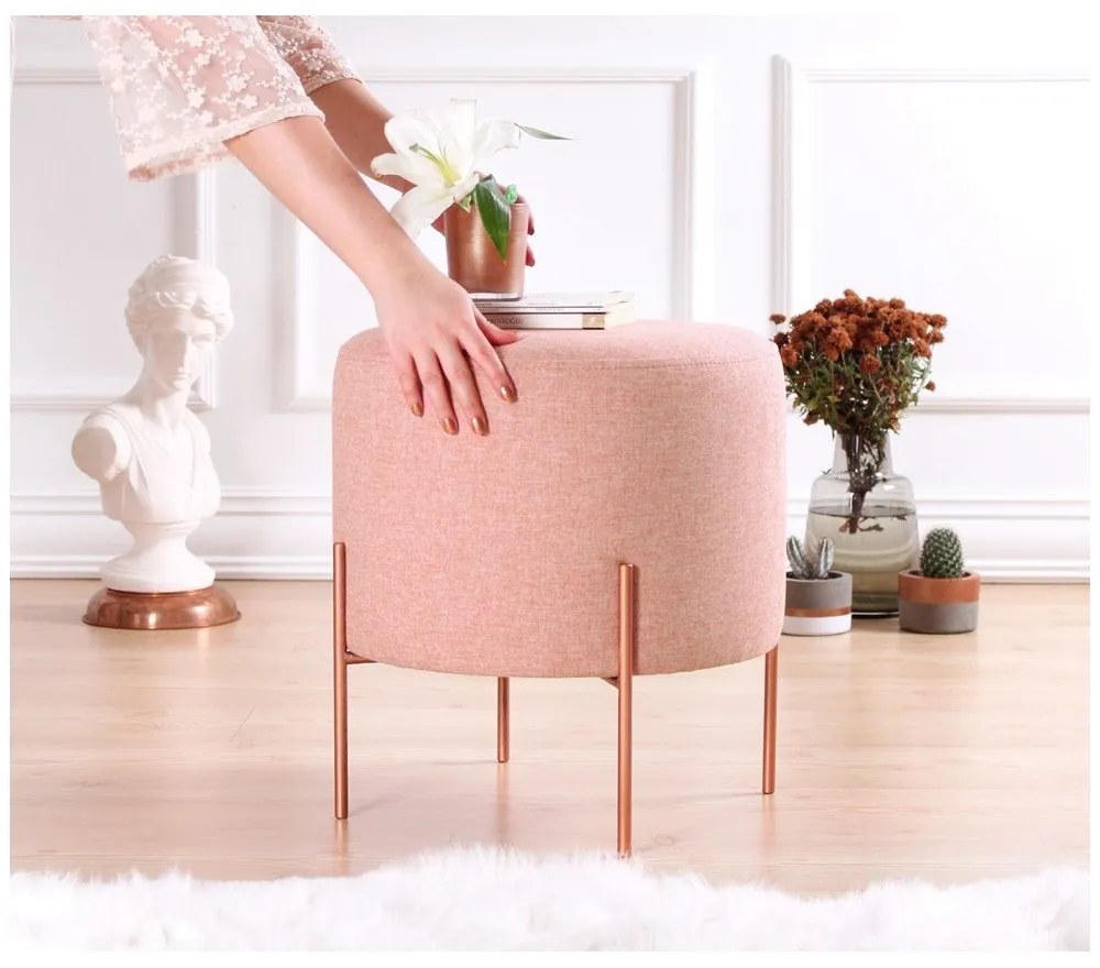 Világos rózsaszín puff Copper – Artie