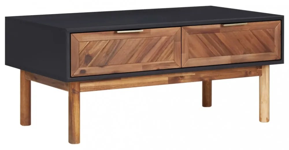 tömör akácfa és MDF dohányzóasztal 90 x 50 x 40 cm