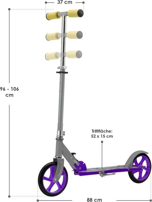 Gyerek összecsukható roller nagy kerekekkel 100 kg teherbír