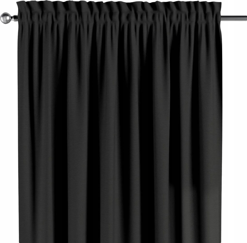 Dekoria Csatornafüggöny frufruval 1 db 130x260cm fekete