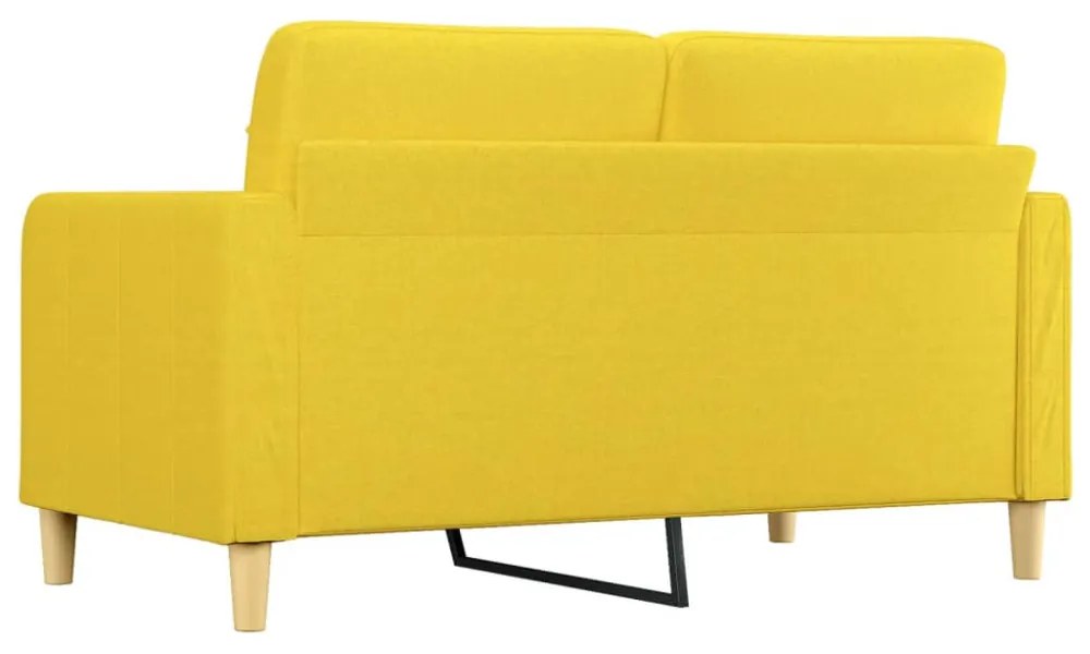 2 személyes világossárga szövet kanapé 140 cm
