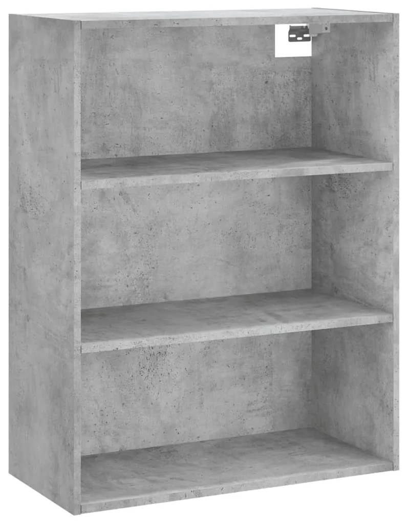 betonszürke szerelt fa magasszekrény 69,5x32,5x180 cm
