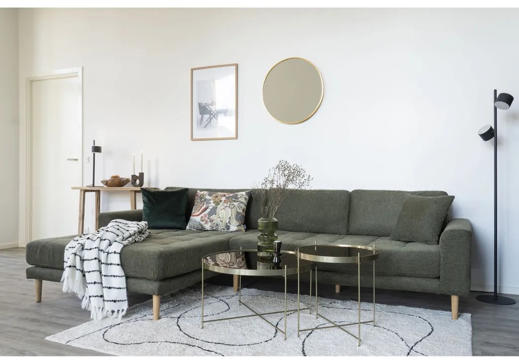 Madrid tükör alumínium, sárgaréz hatású, ø60 cm