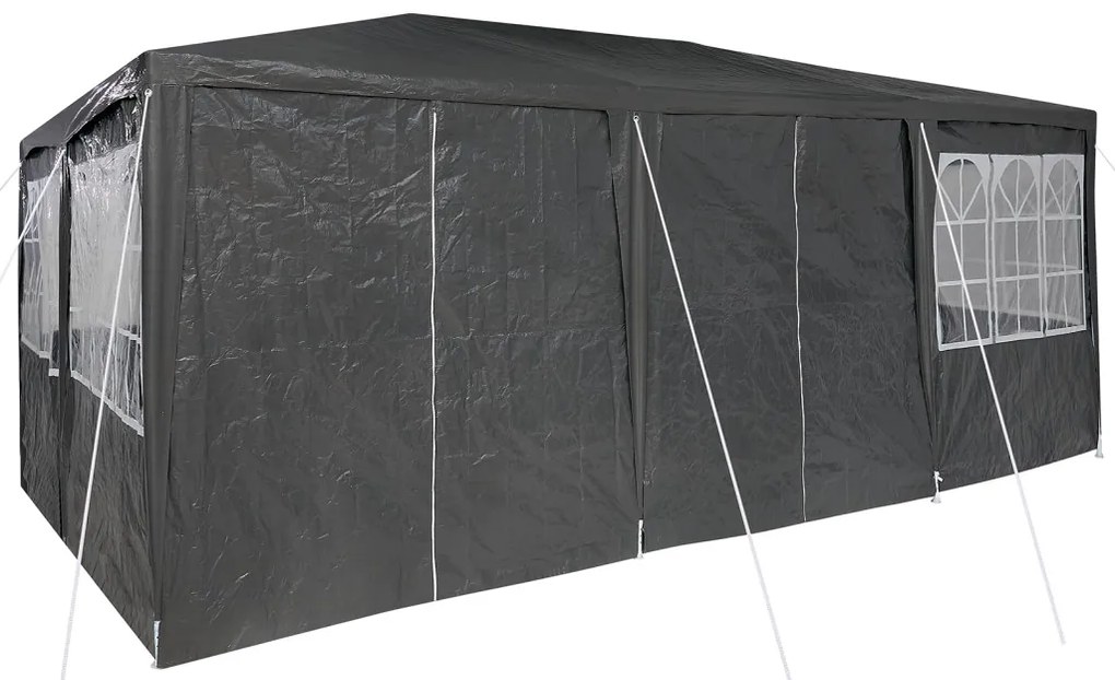 buli sátor 10 oldalfallal antracit 6x4 m PE