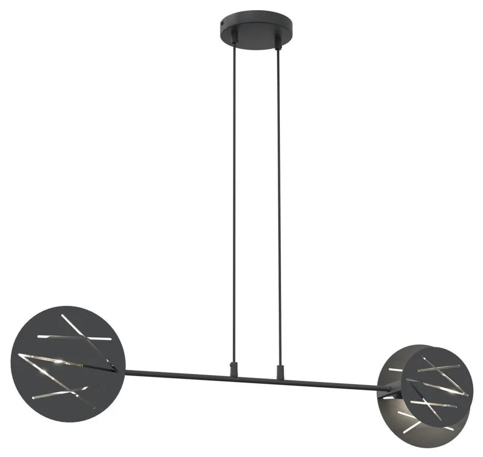 Csillár zsinóron XOTIC 2xE27/15W/230V fekete