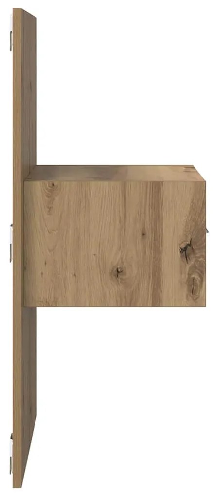 Ágyat tartó szekrény 2 pcs kézműves tölgy 48.5 x 32.5 x 80 cm