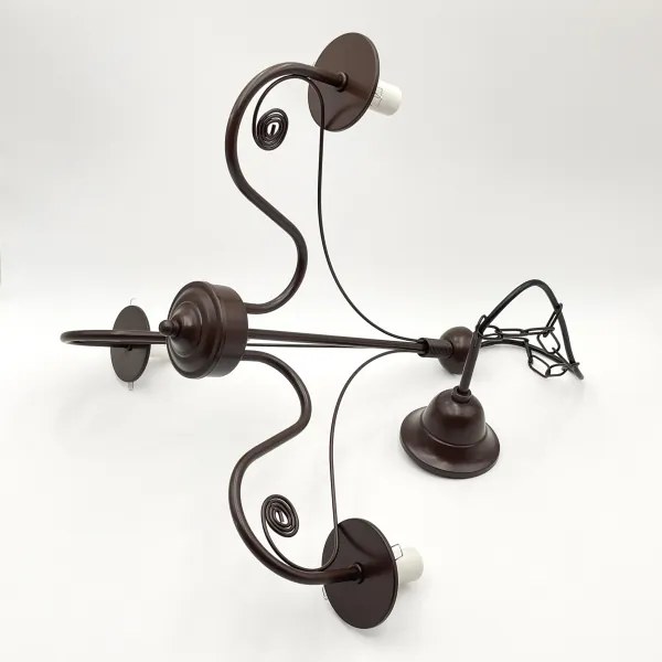 Brilagi - LED Csillár láncon COTTAGE 3xE14/40W/230V barna/fehér