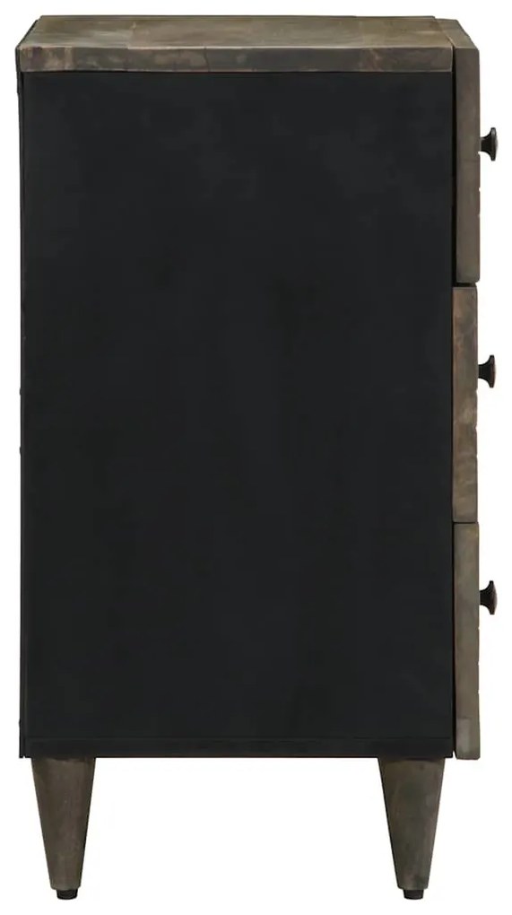 Világosszürke tömör mangófa éjjeliszekrény 50x33x60 cm